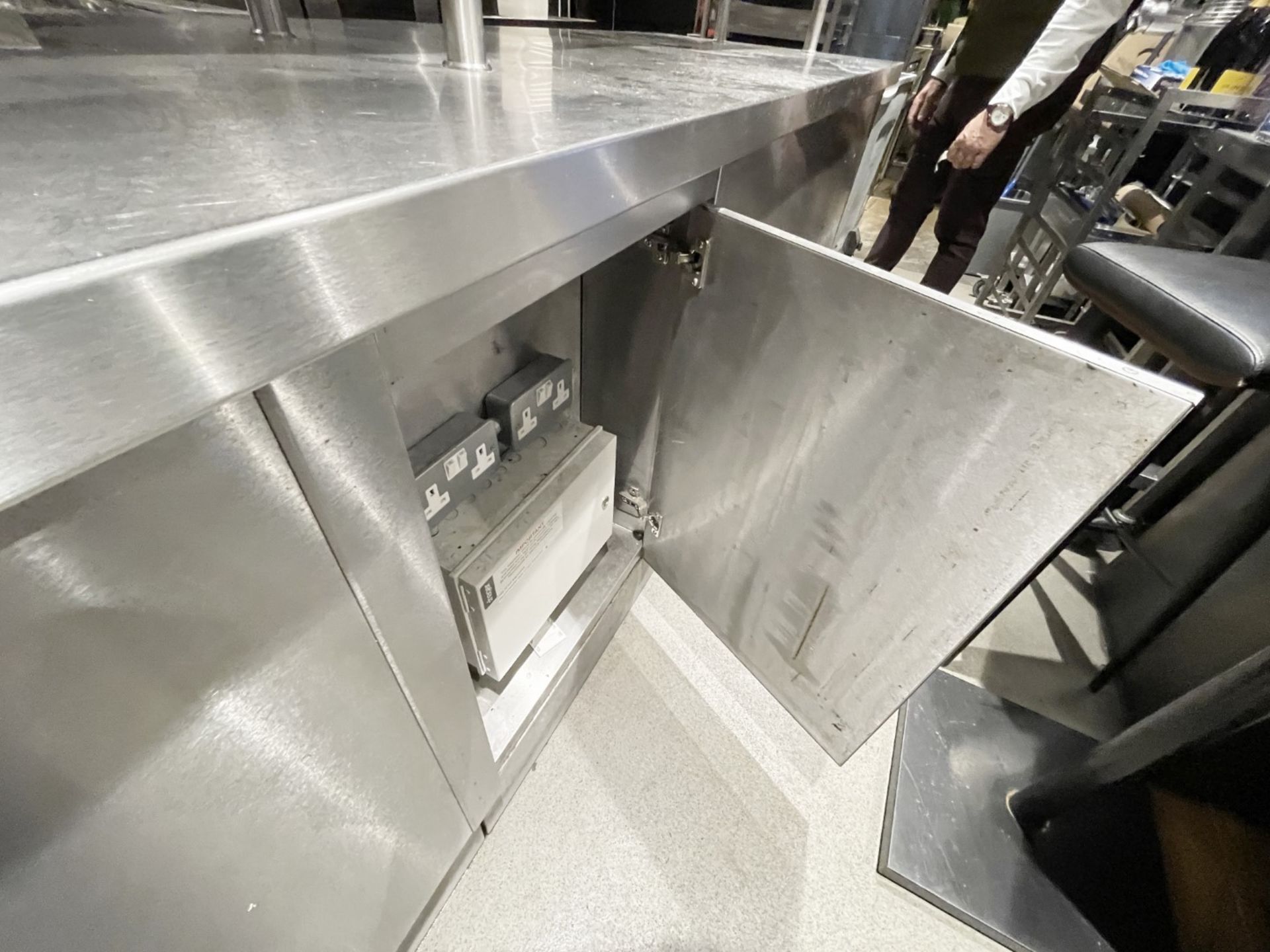 1 x Bespoke 15ft Commercial Kitchen Preparation Island with a Stainless Steel Construction - Image 8 of 15