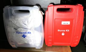 1 x Burns Kit and 1 x Eyewash Kit - Health and Safety Kits in Carry Cases