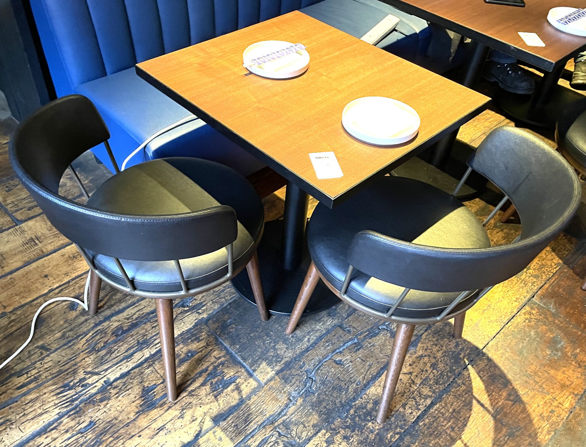 2 x PARLA 'Meru' Casual Dining Chairs Featuring a Powder Coated Metal Structure & Solid Beech Legs - Image 14 of 14