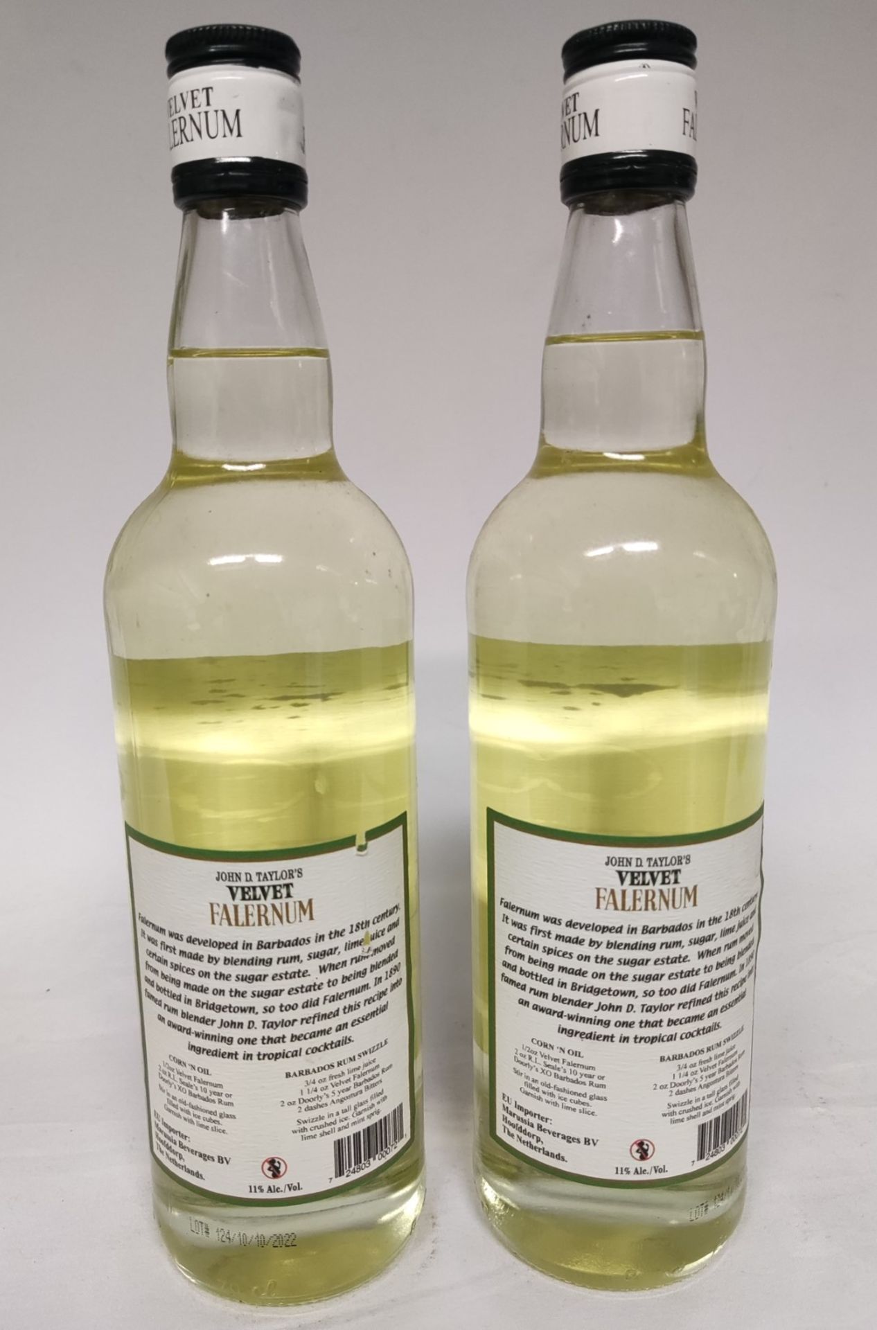 2 x Bottles of John D. Taylor'S Velvet Falernum 70cl Bottles - RRP £36 - Image 5 of 6