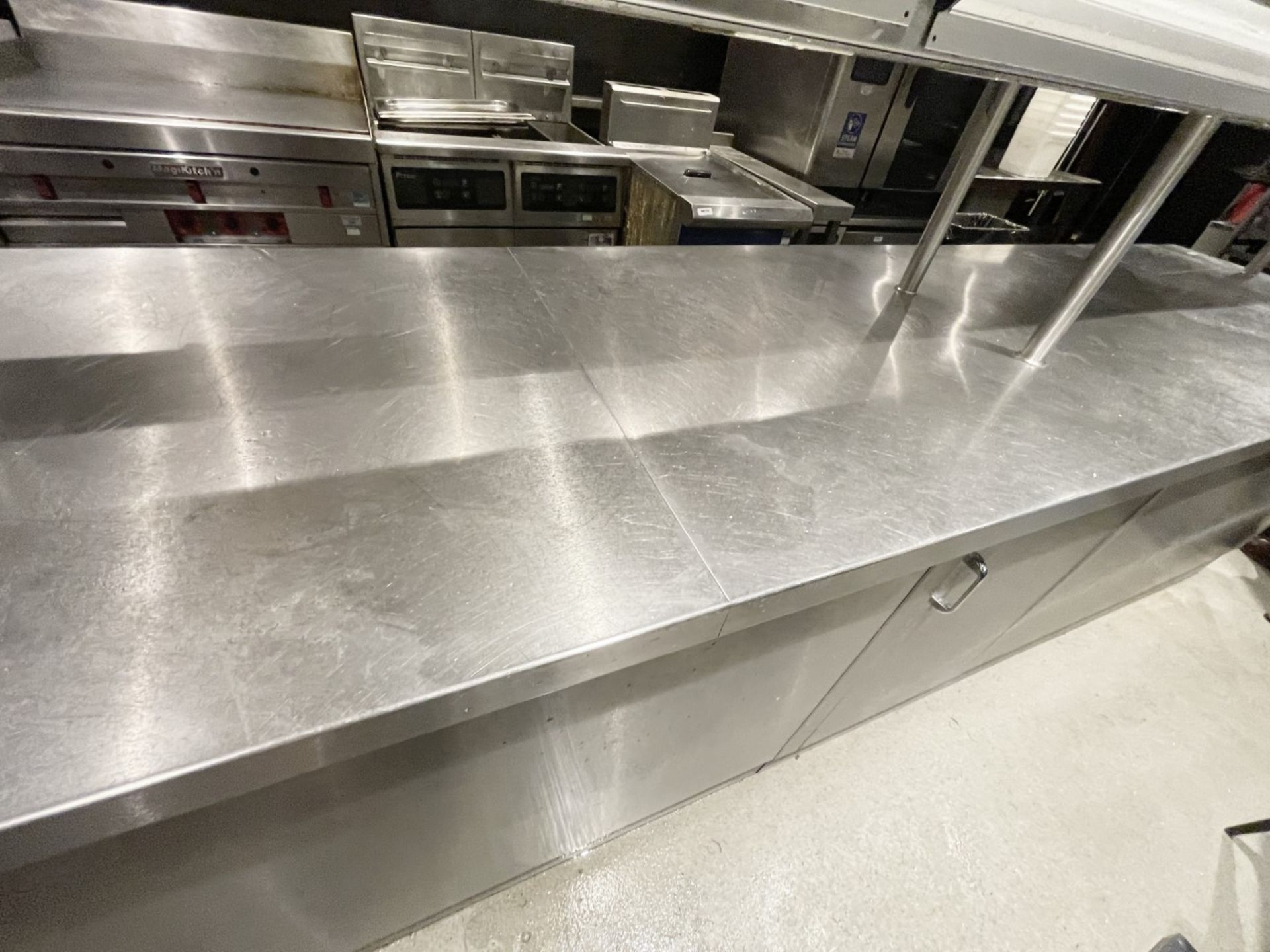1 x Bespoke 15ft Commercial Kitchen Preparation Island with a Stainless Steel Construction - Image 10 of 15