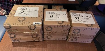 12 x Utopia 8.25 Inch Ink Plates and 12 x Utopia 6 Inch Truffle Bowls - New Boxed Stock