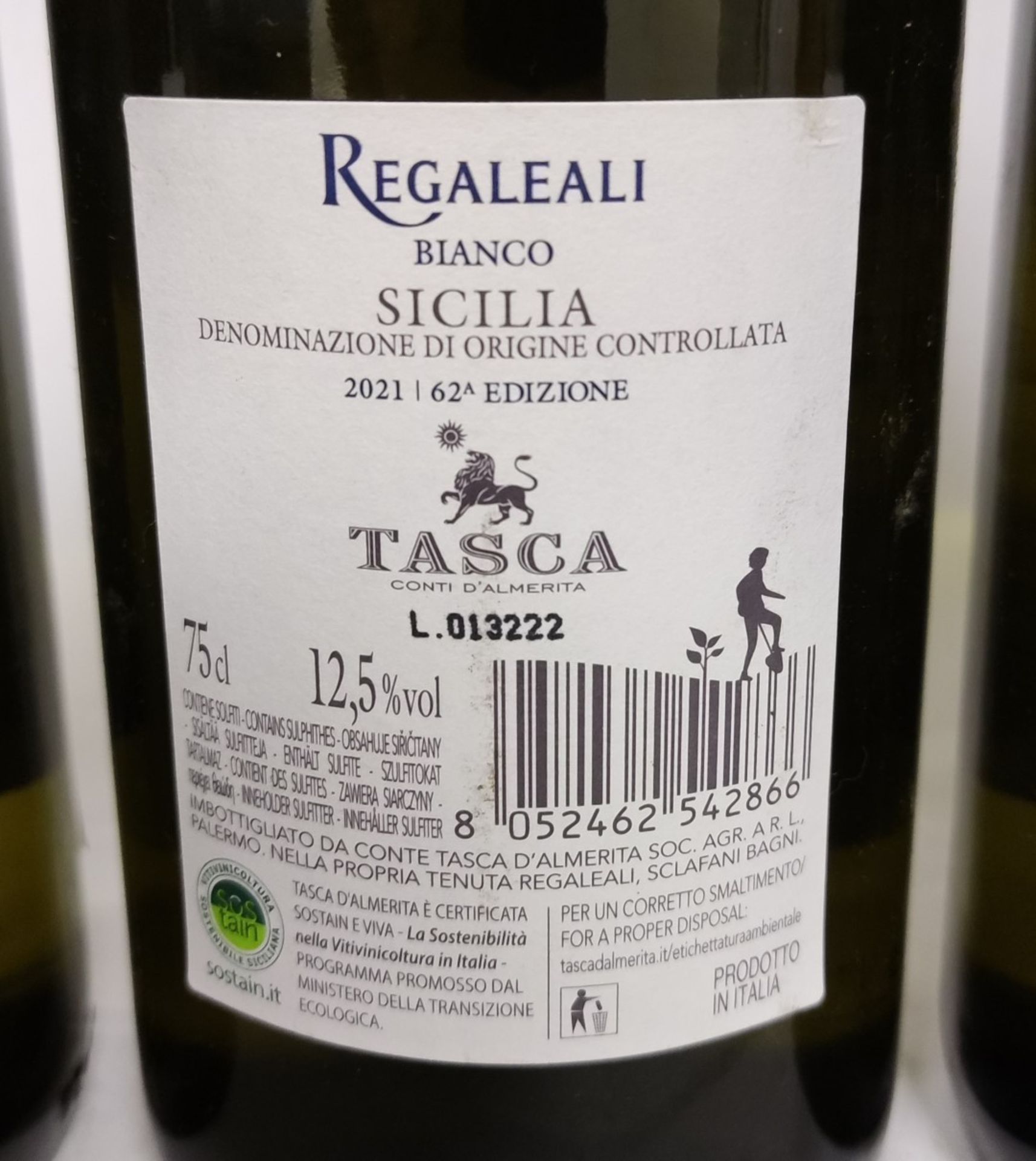 5 x Bottles of 2021 Tasca D’Almerita - Tenuta Regaleali Bianco White Wine - RRP £90 - Image 2 of 6