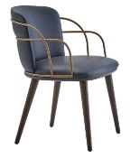 6 x PARLA 'Arven' Casual Dining Chairs - Designed by Burcu Özdamar - Featuring a a Unique Gold Metal