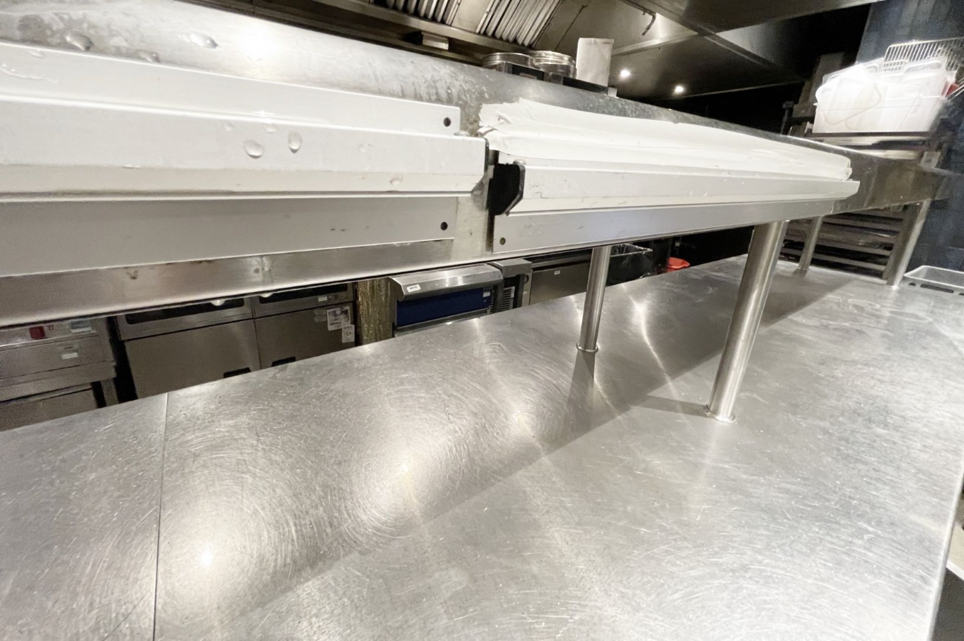 1 x Bespoke 15ft Commercial Kitchen Preparation Island with a Stainless Steel Construction - Image 9 of 15