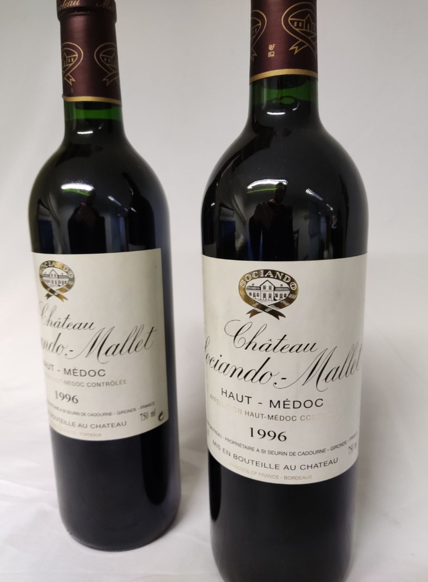 2 x Bottles of 1996 Chateau Sociando-Mallet, Haut-Medoc, France - Dry Red Wine - RRP £260 - Image 3 of 7