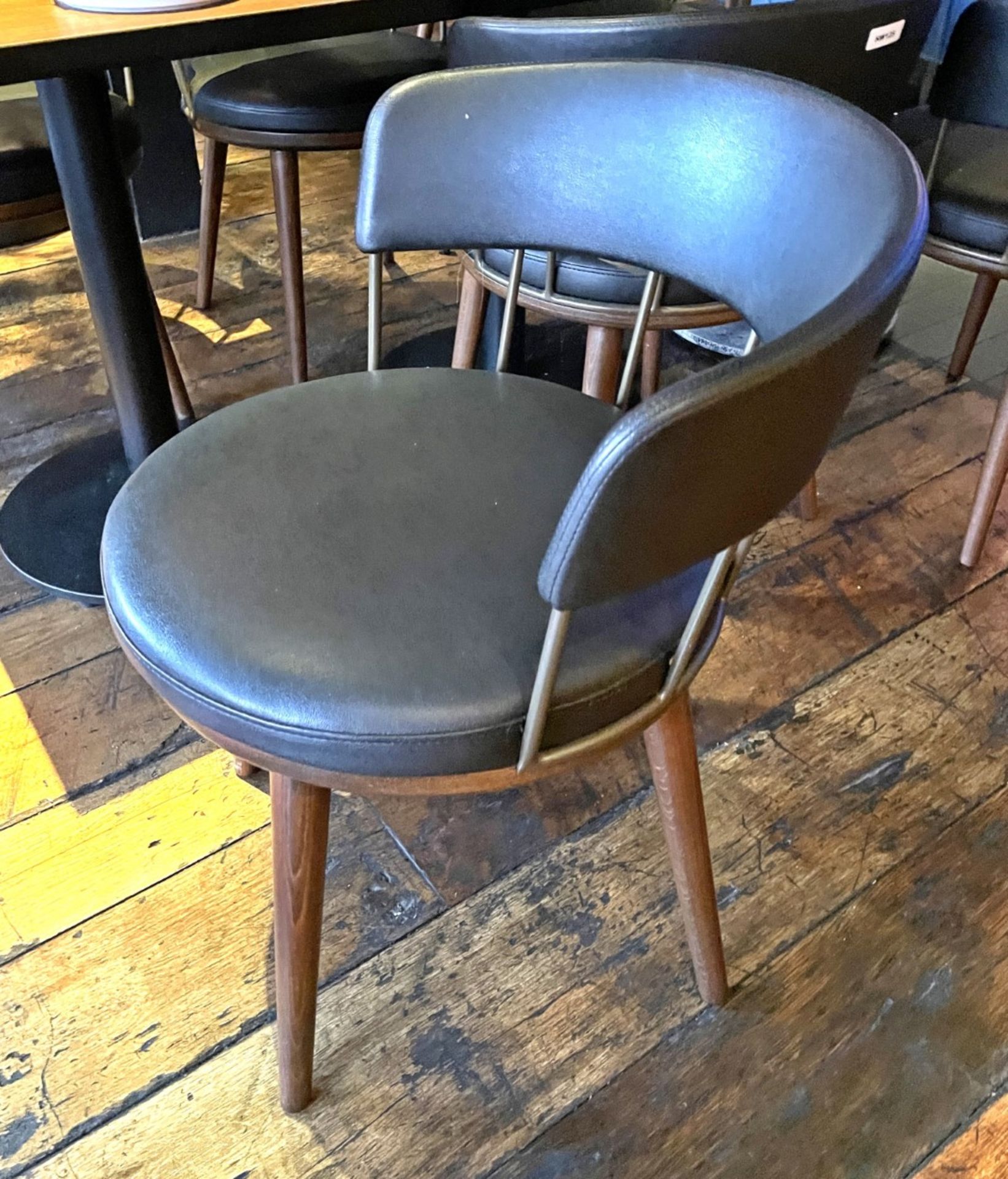 2 x PARLA 'Meru' Casual Dining Chairs Featuring a Powder Coated Metal Structure & Solid Beech Legs - Image 2 of 14