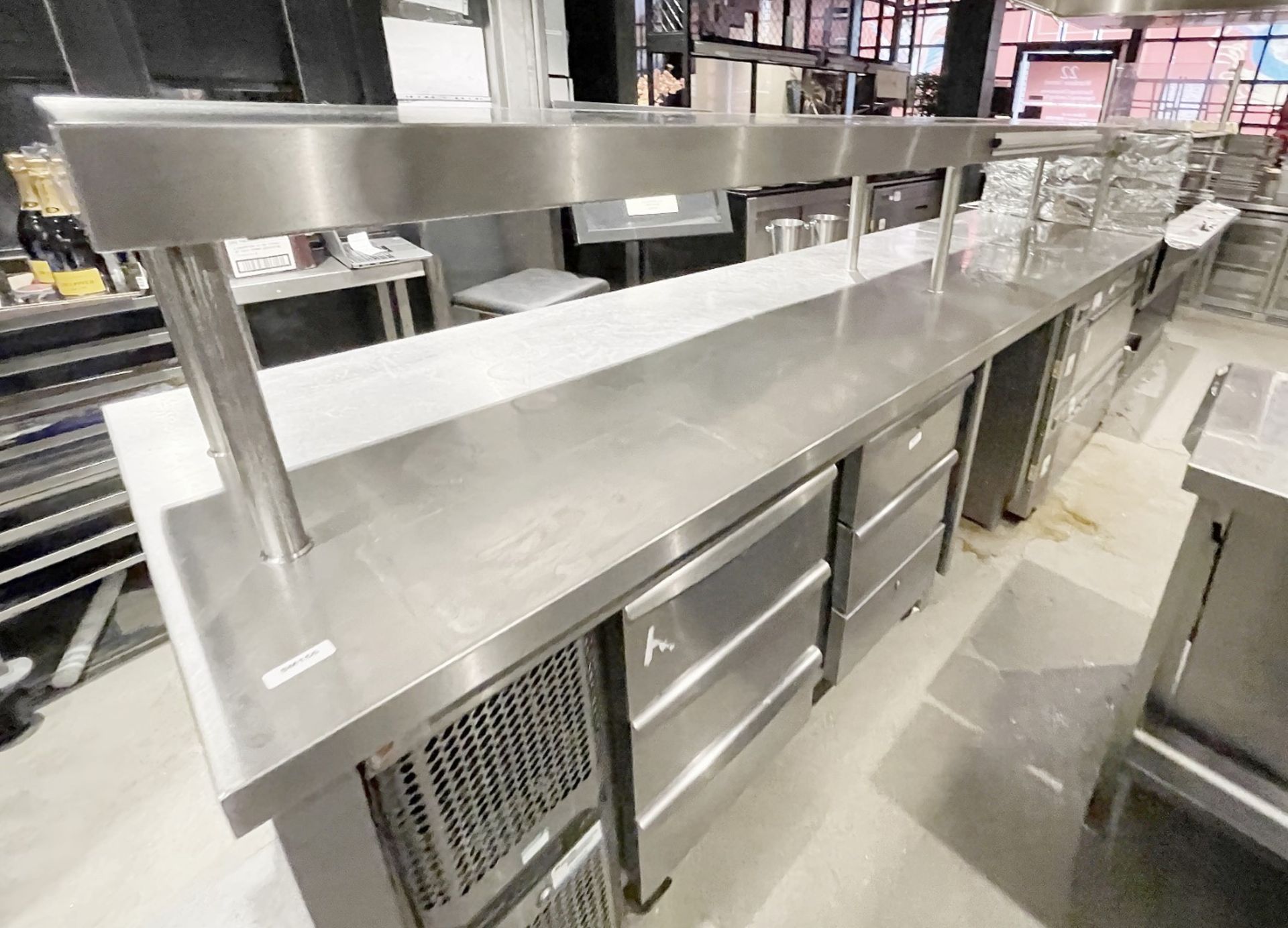 1 x Bespoke 15ft Commercial Kitchen Preparation Island with a Stainless Steel Construction - Image 3 of 15