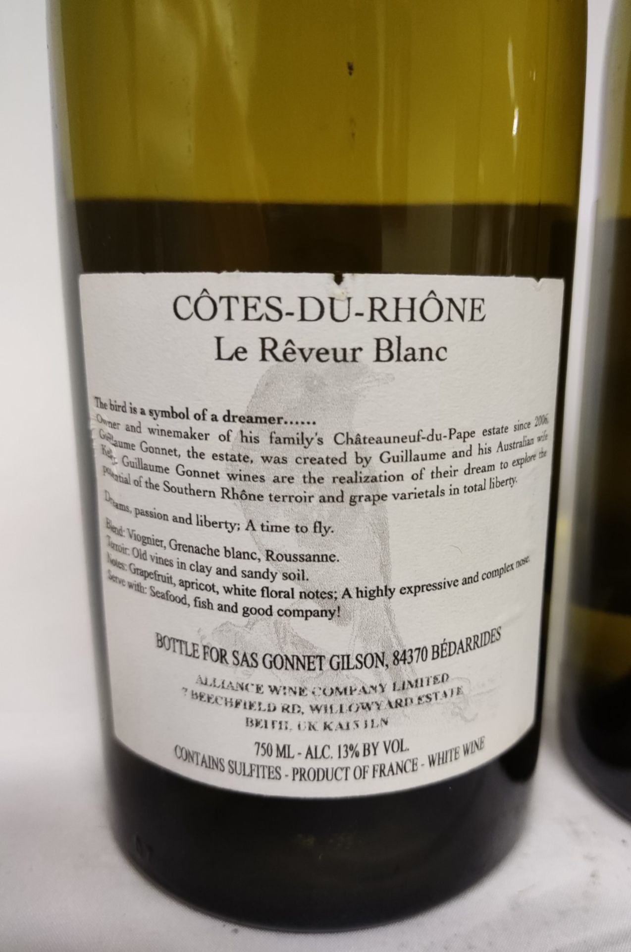 2 x Bottles of 2022 Le Reveur Cotes Du Rhone Guillaume Gonnet White Wine - RRP £60 - Image 4 of 5
