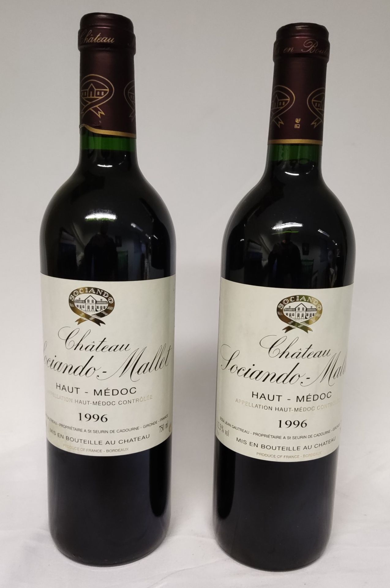 2 x Bottles of 1996 Chateau Sociando-Mallet, Haut-Medoc, France - Dry Red Wine - RRP £260 - Image 5 of 7