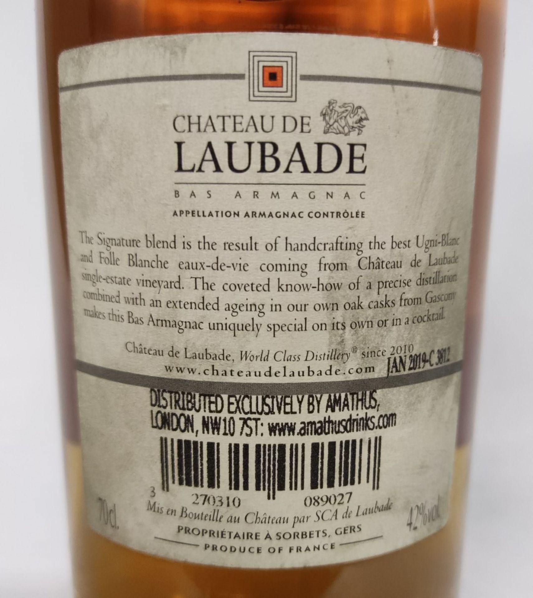 1 x Bottle of Chateau De Laubade Signature Armagnac Vs 42% - RRP £36 - Image 2 of 7