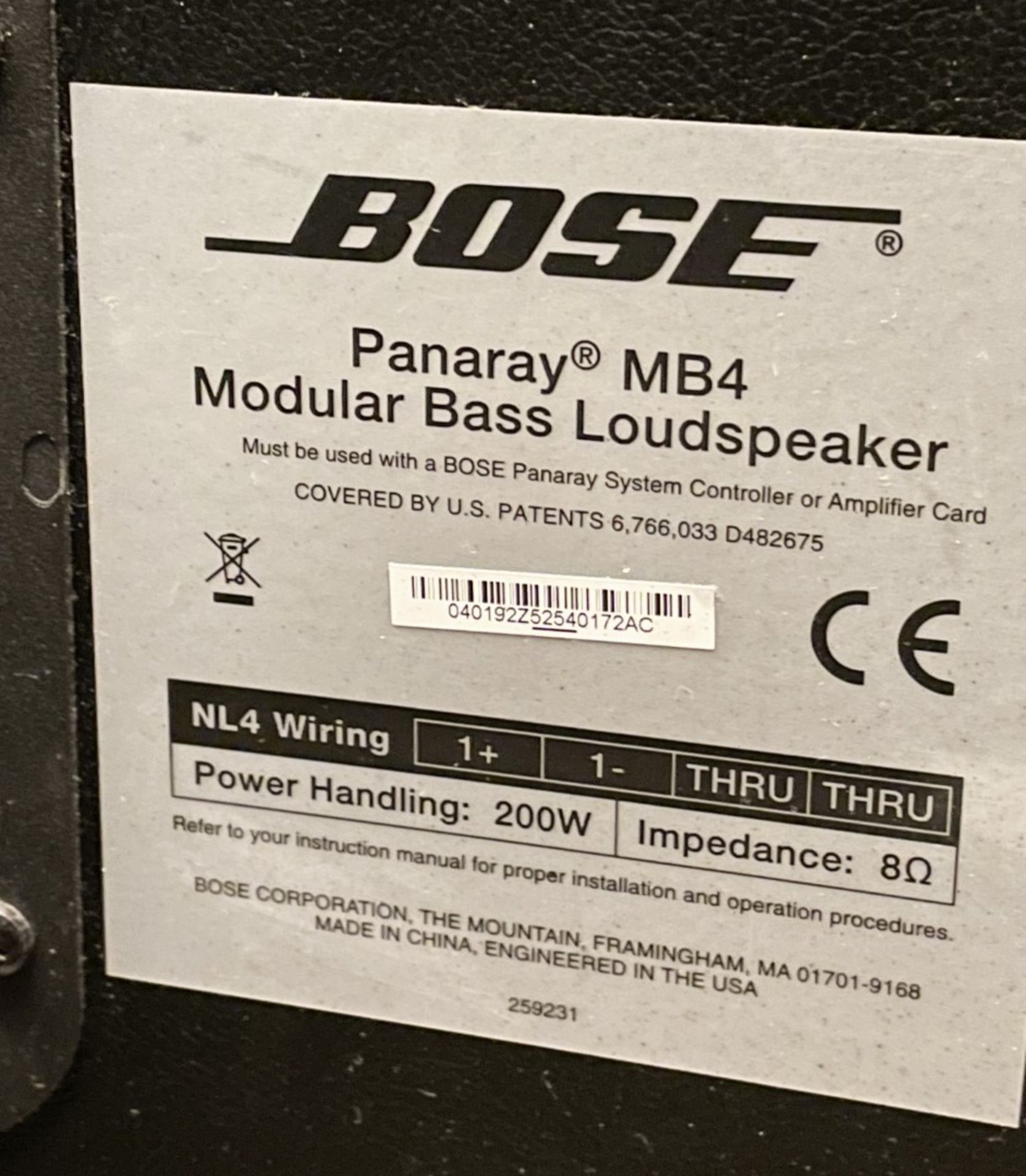 1 x Bose Panaray MB4 Modular Bass Loudspeaker - Image 3 of 6