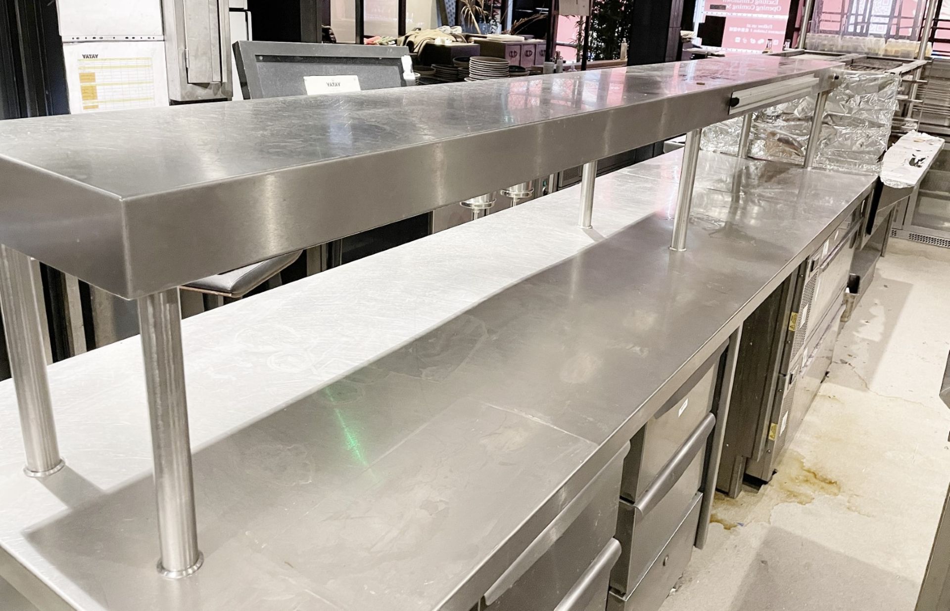1 x Bespoke 15ft Commercial Kitchen Preparation Island with a Stainless Steel Construction - Image 12 of 15