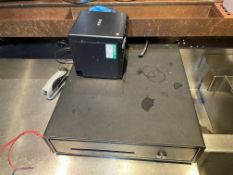 1 x Epson Receipt Printer and 1 x Metal Epos Cash Drawer Without Key