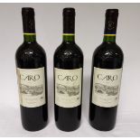3 x Bottles of 2017 Bodegas Caro, Domaines Barons De Rothschild Lafite And Nicolas Catena - Red Wine