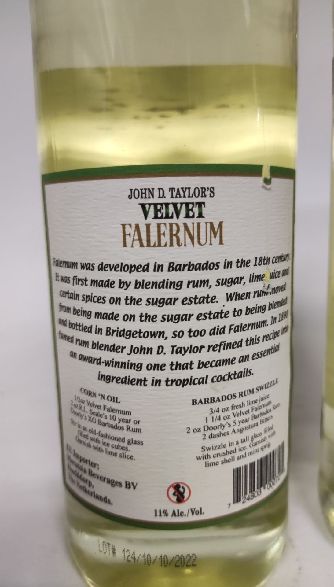 2 x Bottles of John D. Taylor'S Velvet Falernum 70cl Bottles - RRP £36 - Image 3 of 6