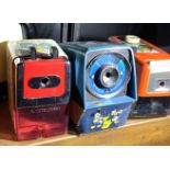 3 x Vintage Japanese Manual and Electric Pencil Sharpeners by Mitsubishi and Hitachi