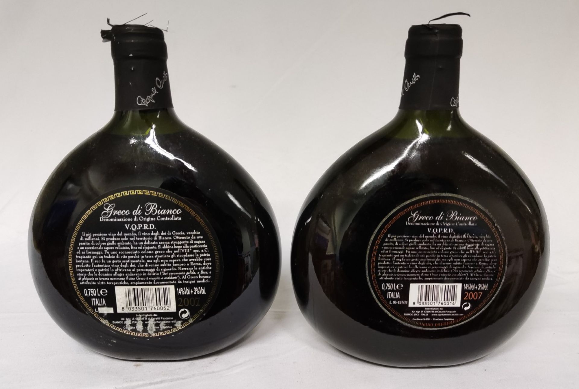 3 x Bottles of Greco Di Bianco Black Label Dessert Wine - Ceratti - 750Ml - RRP £90 - Image 2 of 5