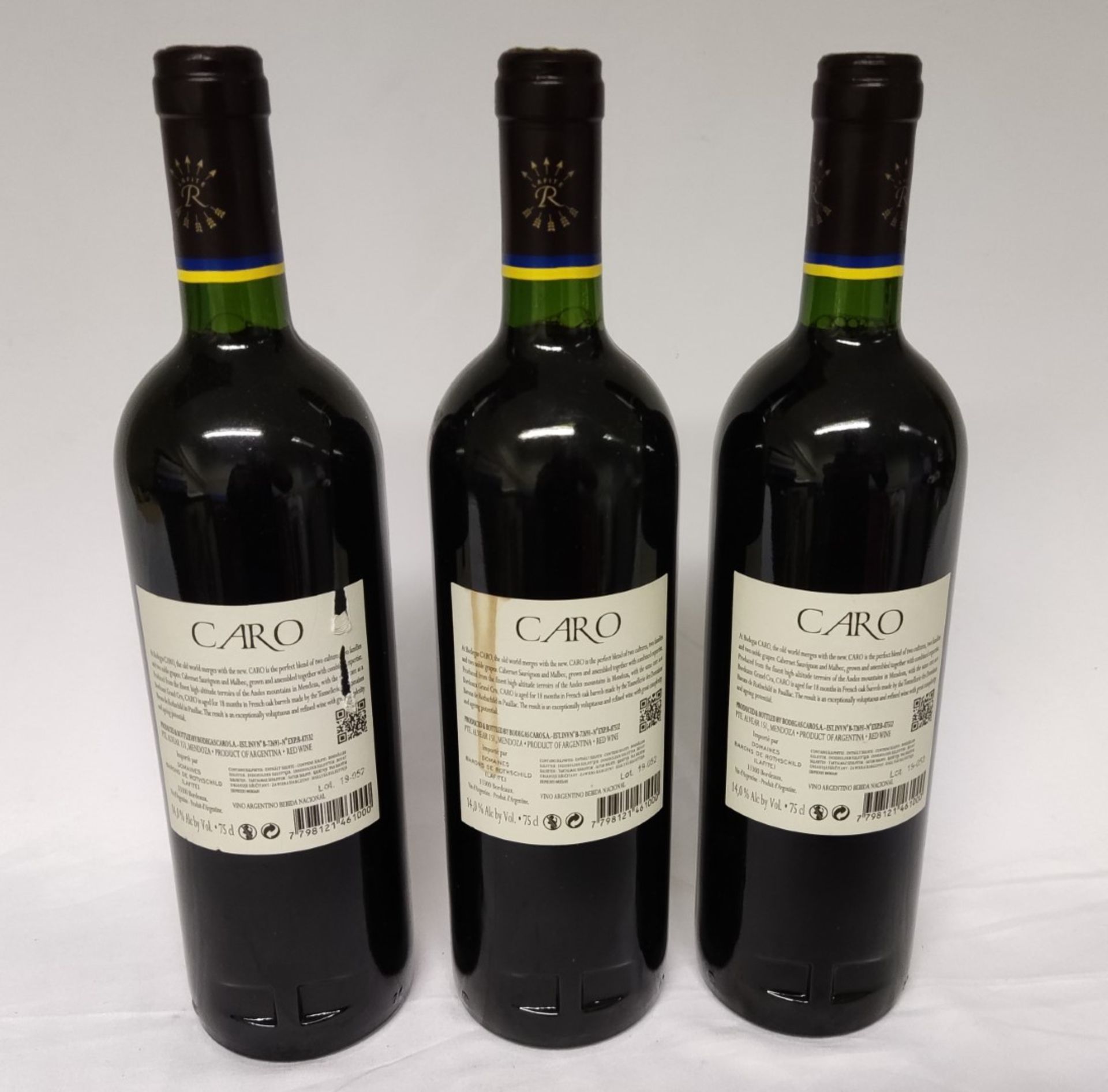 3 x Bottles of 2017 Bodegas Caro, Domaines Barons De Rothschild Lafite And Nicolas Catena - Red Wine - Image 4 of 7