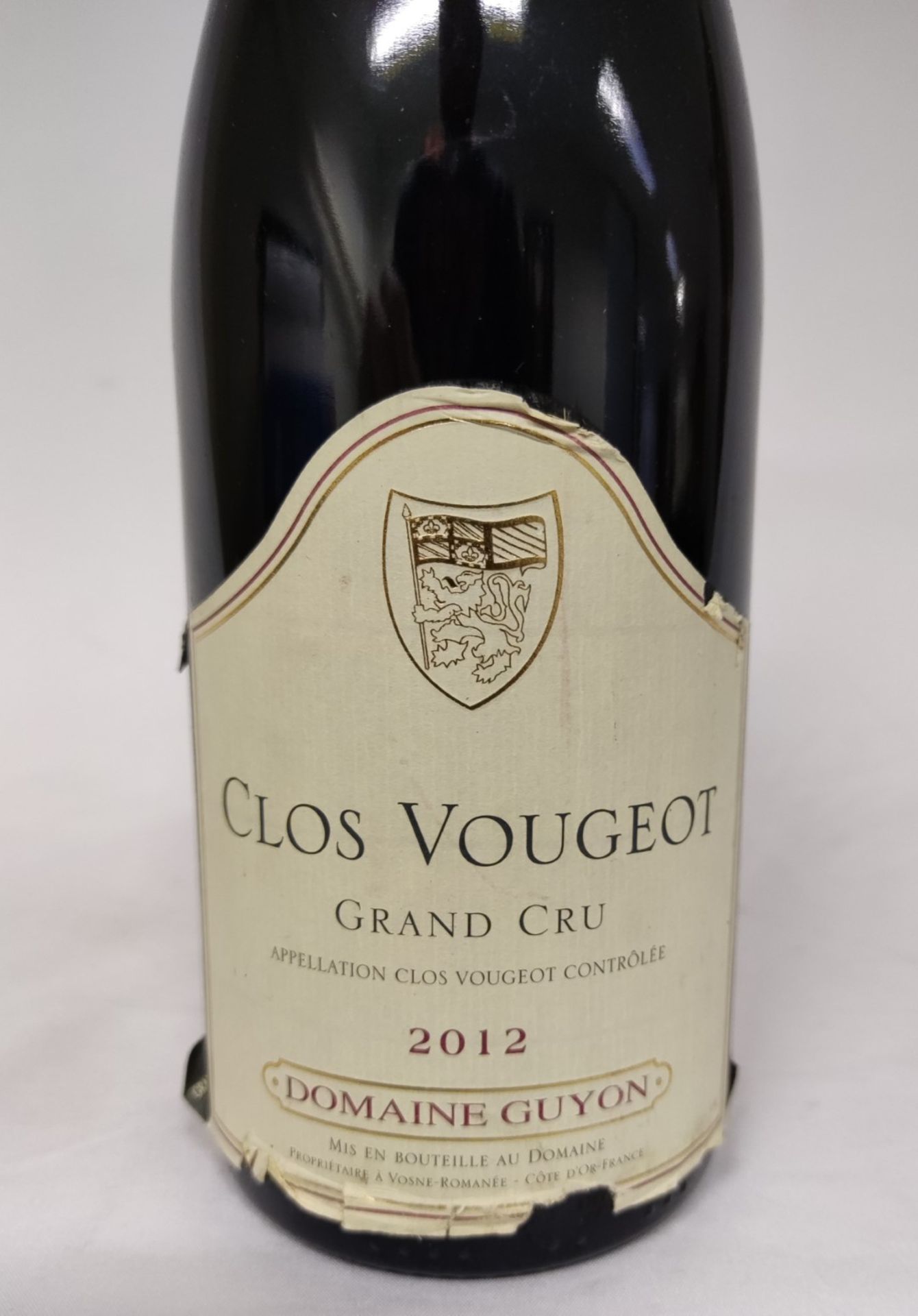 1 x Bottle of 2012 Clos Vougeot Grand Cru Domain Guyon Red Wine - RRP £180 - Image 2 of 8