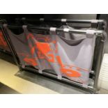 4 x Freestanding Industrial Style Crowd Control Barriers - Fabric Depicting a Funky DJ Wth Steel