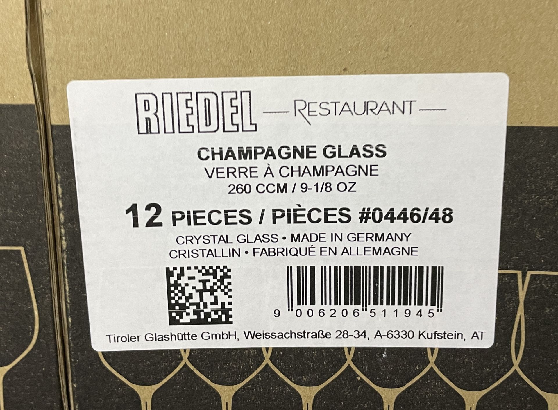 120 x Riedel Crystal Glass 260ml Champagne Glasses - New Boxed Stock - RRP £800 - Image 6 of 6