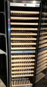 1 x Polar Upright Single Door Wine Cooler With 15 Wooden Shelves and a Stainless Steel Finish