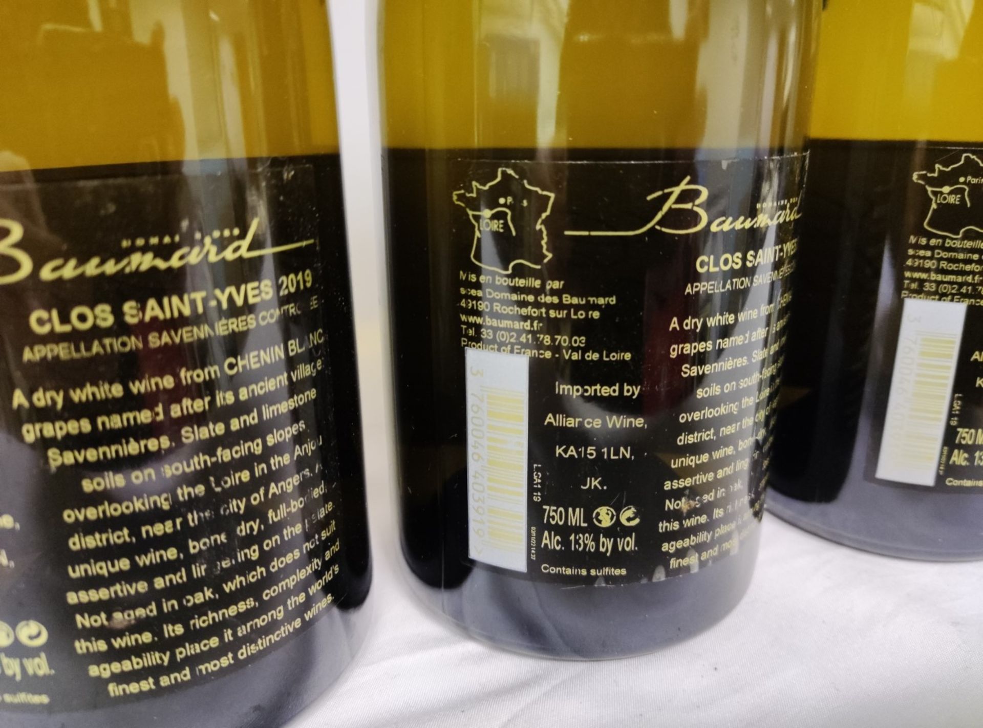 3 x Bottles of 2019 Clos De Saint Yves Savennieres, Monopole Du Domaine Des Baumard White Wine - Image 3 of 8