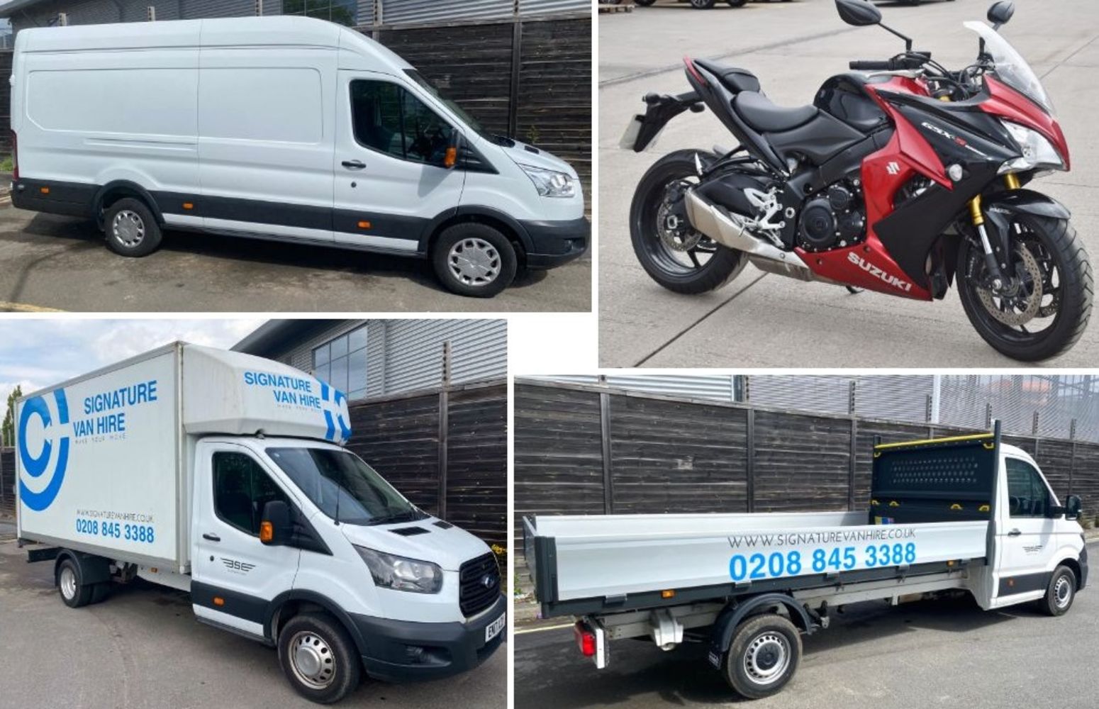 Ex Fleet ULEZ Compliant Low Mileage Vans & Motorbikes - 2021 Renault Trafic, 2021 VW Drop Side, 2018 Ford Luton, 2018 Ford Transit Trend & More!