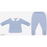 1 x PAZ RODRIGUEZ 2-Piece Knitted (Sweater, Pants) Set, in Cloud Blue, 6mth - Original Price £79.95