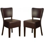 4 x Dining Chairs Upholstered in Black Faux Leather - New and Unused Stock - CL915 - Location: