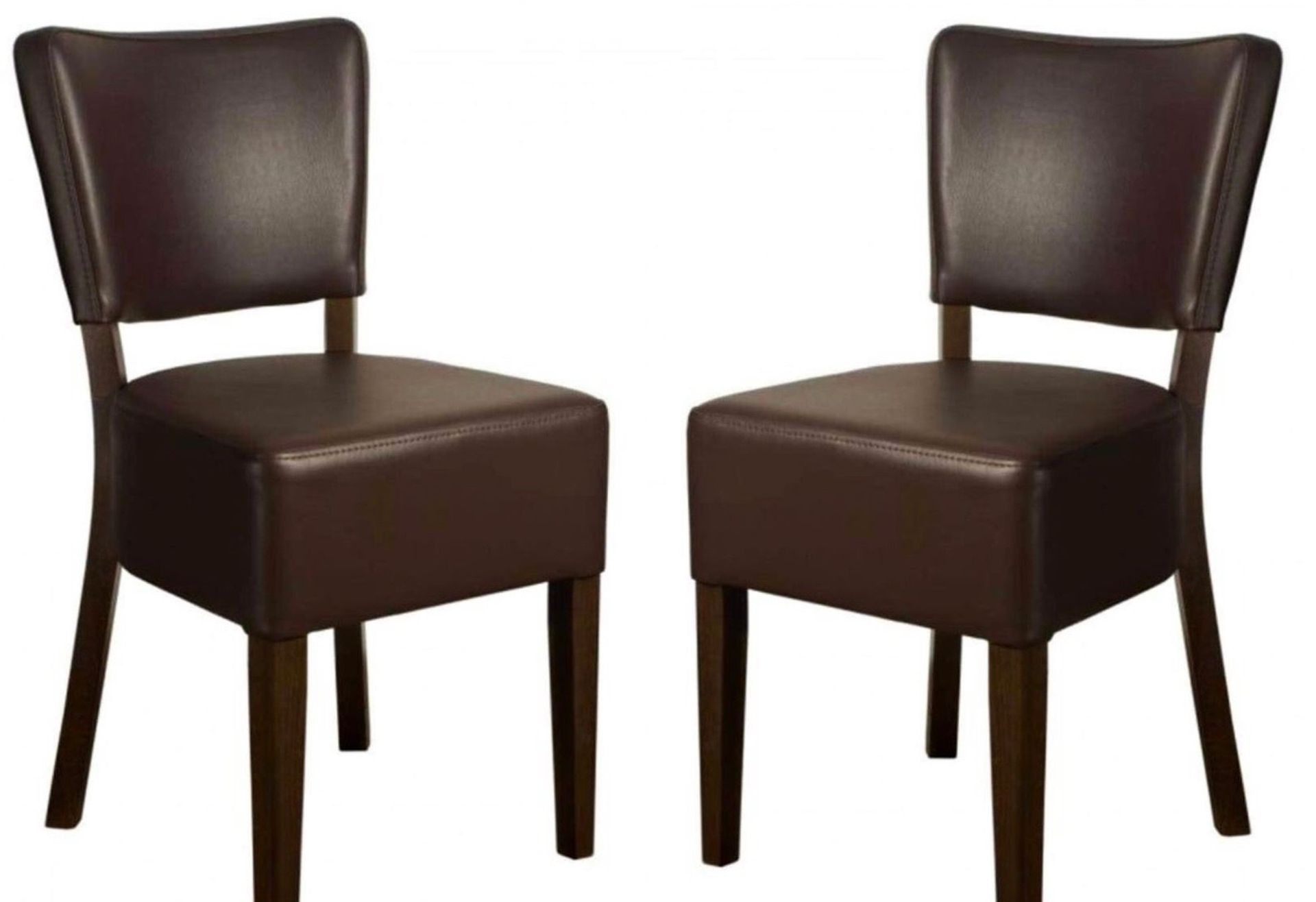 4 x Dining Chairs Upholstered in Black Faux Leather - New and Unused Stock - CL915 - Location: