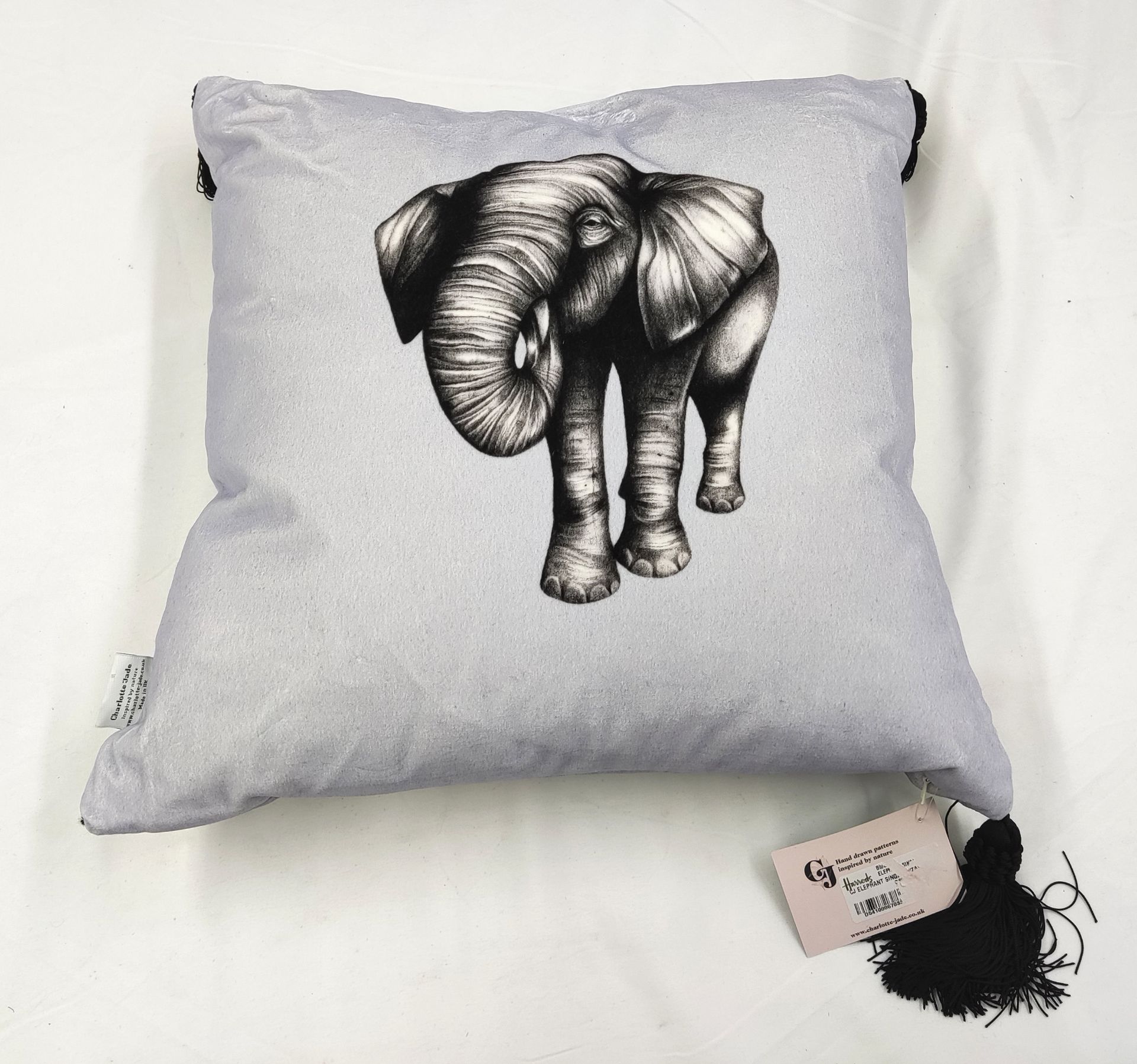 1 x CHARLOTTE JADE Velvet Elephant Cushion - Original RRP £170.00 - Image 5 of 15