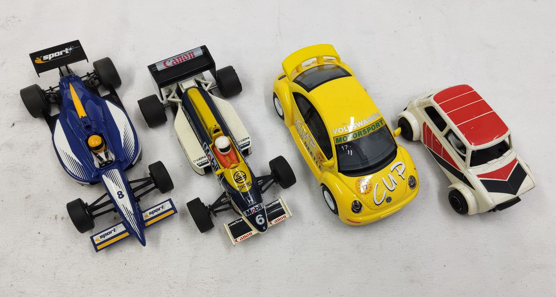 4 x Scalextric Cars Including VW Beetle, F1 Car, Open Wheeler and Mini Clubman 1275GT - Tested and - Image 4 of 11