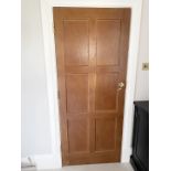 1 x Solid Oak Wooden Lockable Internal Door - Ref: PAN201 / INHLWY - CL896 - NO VAT