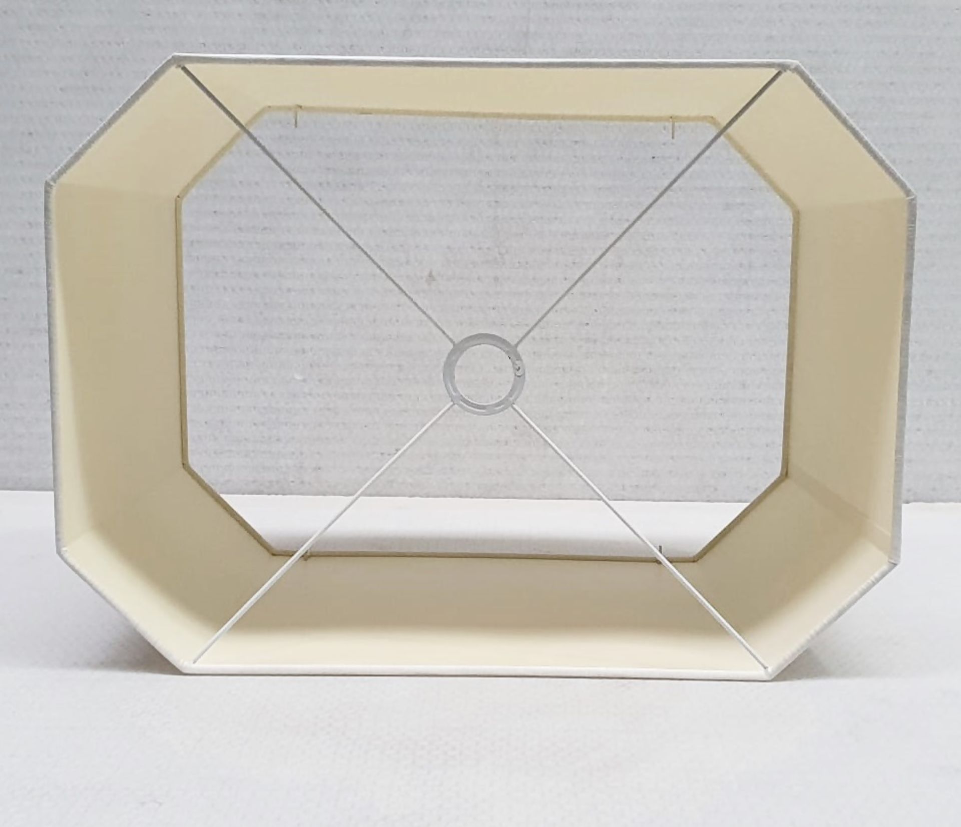 1 x GIORGIO COLLECTION 'Infinity' Italian Designer White SILK Lamp Shade  - Unused Boxed Stock - - Image 4 of 4