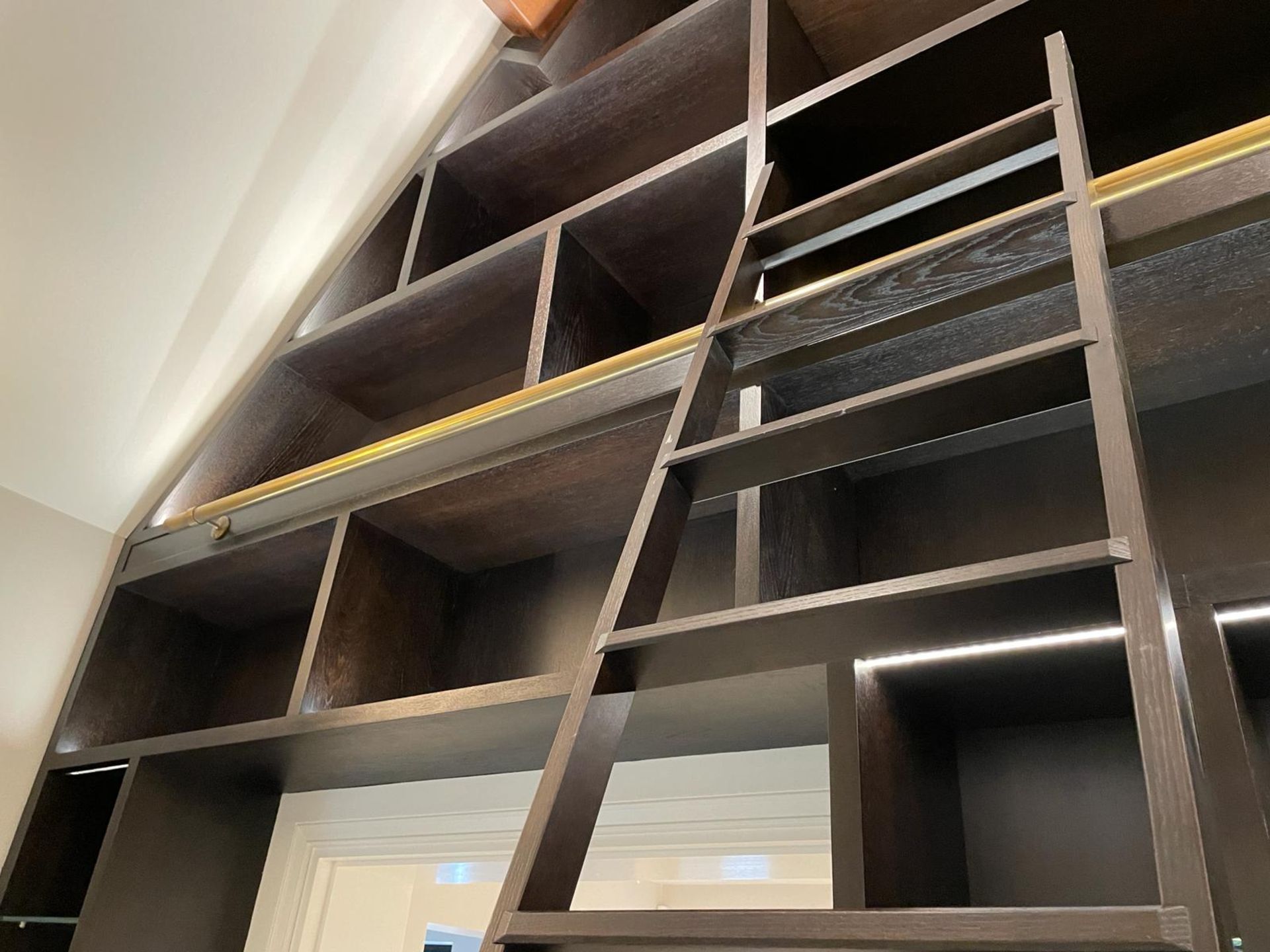 1 x Bespoke 4.7-Metre Wide Fitted Luxury Home Library Solid Wood Bookcase Wall Storage - Image 2 of 23