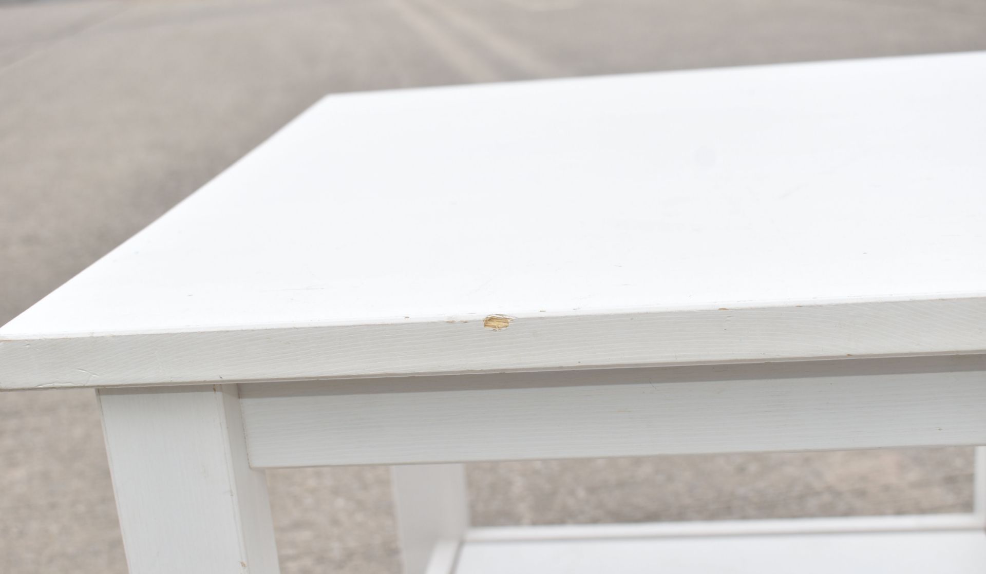 1 x White Square Wooden Table - 56x56x51cm - Ref: K289 - CL905 - Location: Altrincham WA14*Stock - Image 4 of 9