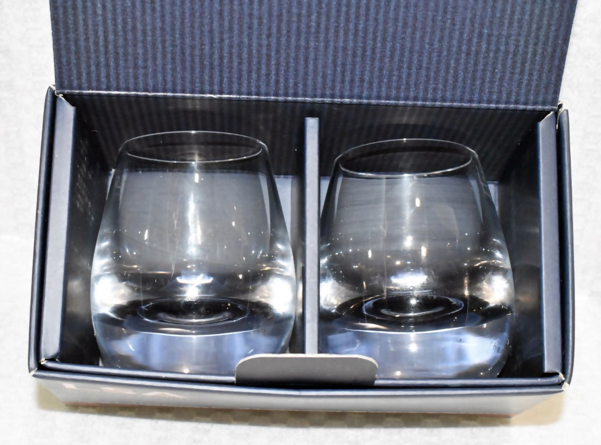 Set of 2 x LSA INTERNATIONAL 'Islay' Mouth-blown Glass Tumblers With Walnut Coasters - RRP £64.95 - Image 3 of 8