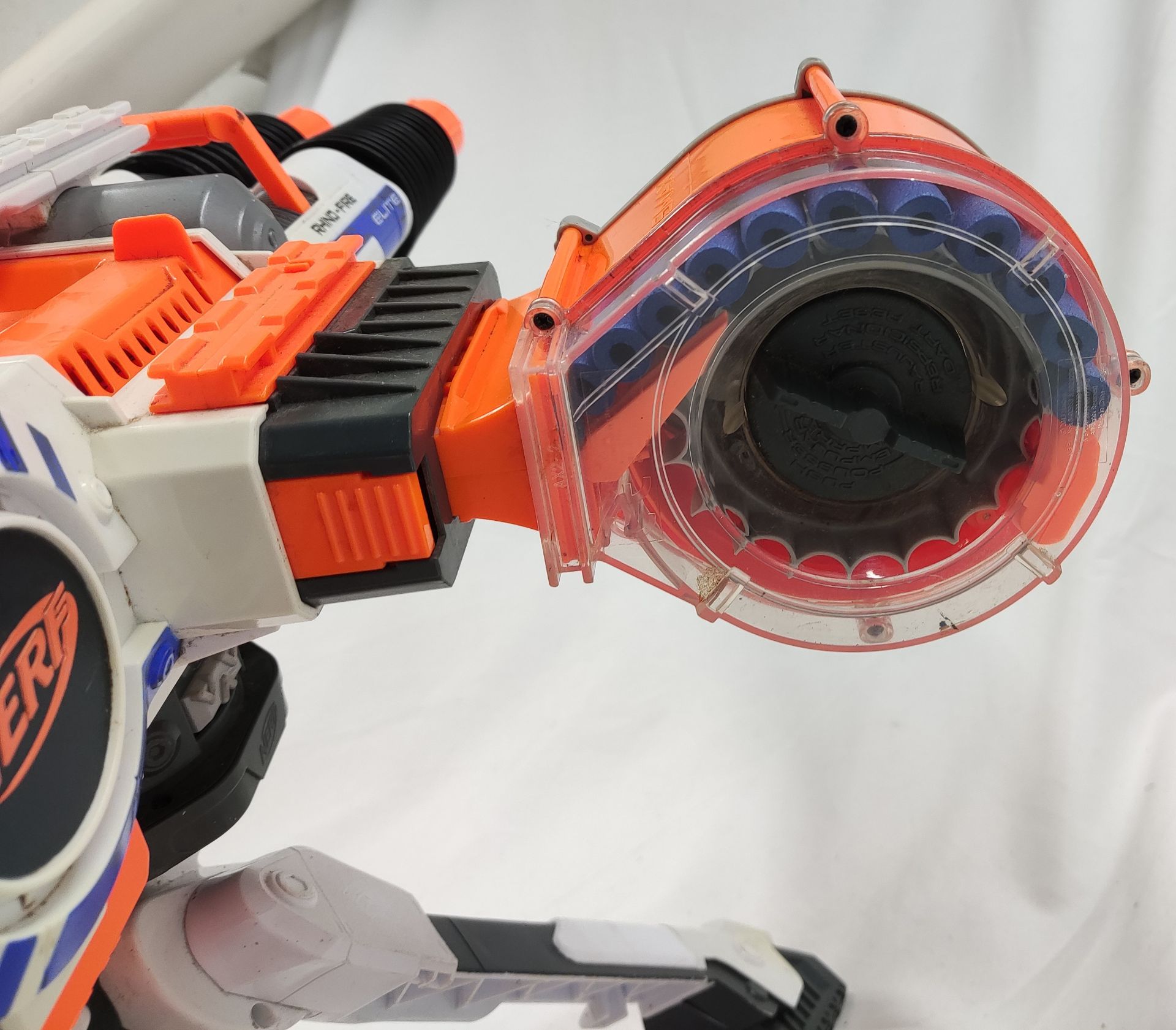 1 x Nerf Rhino-Fire Electric Nerf Gun with Moving Barrels - Used - CL444 - NO VAT ON THE HAMMER - - Image 6 of 12
