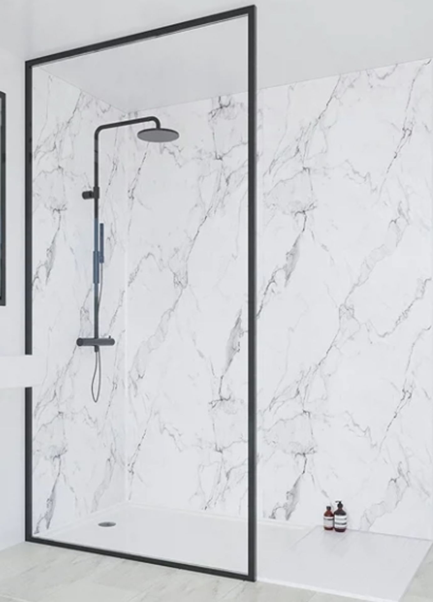 3 x Monolisa Marble Effect Shower Room Glazed Porcelain Wall Tiles - Size: 1800 x 900 x 10.5 cms - - Image 4 of 9