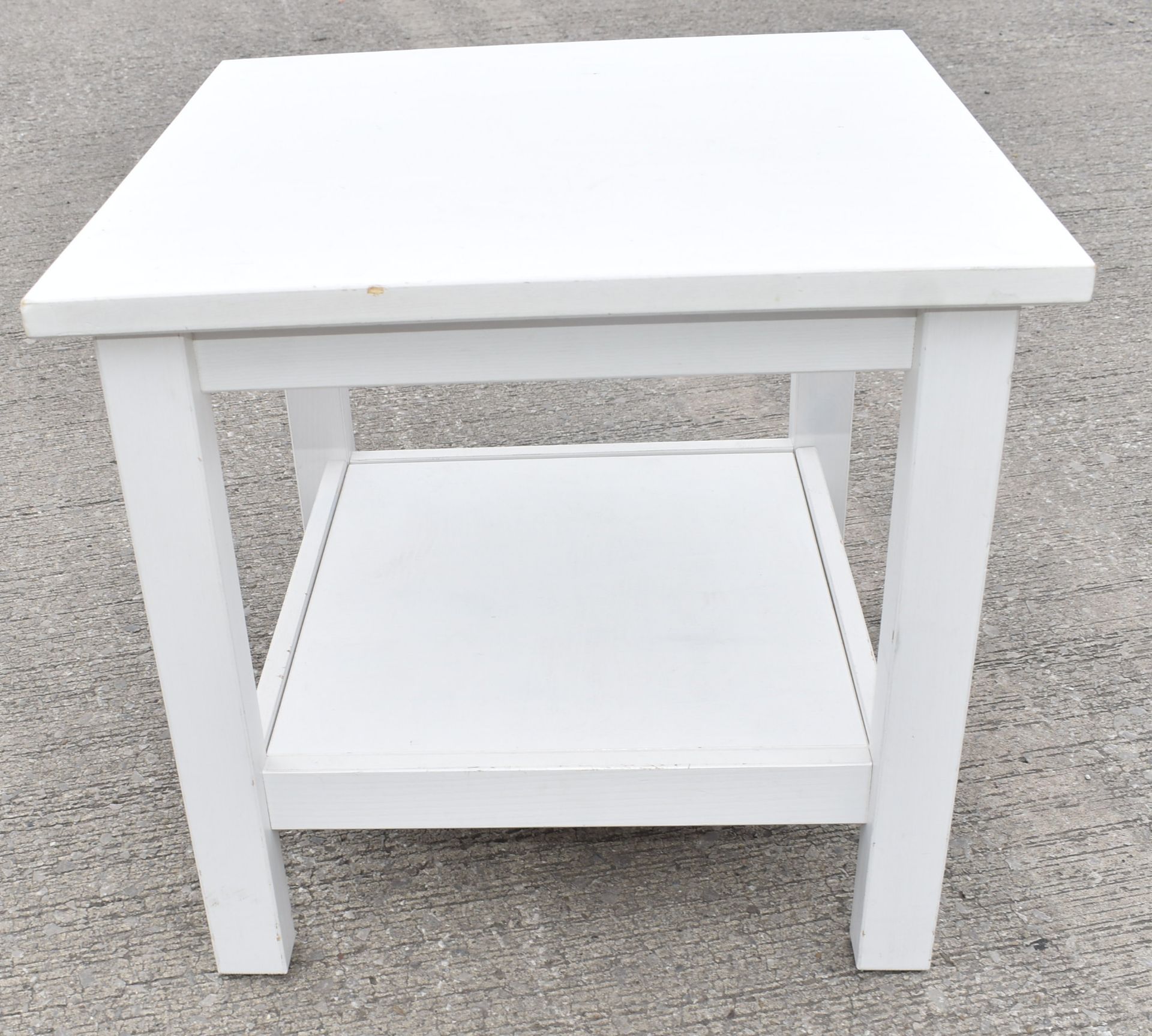 1 x White Square Wooden Table - 56x56x51cm - Ref: K289 - CL905 - Location: Altrincham WA14*Stock - Image 8 of 9