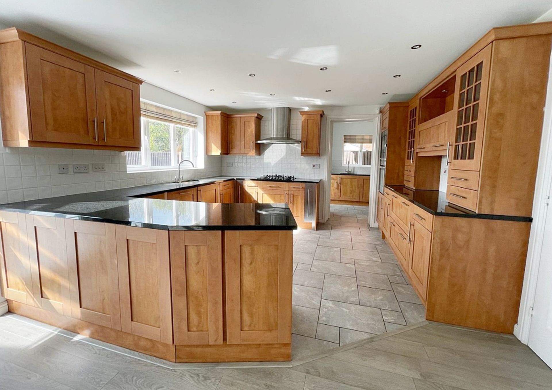 1 x Shaker-style, Feature-rich Fitted Kitchen with Solid Wood Doors, Granite Worktops and Appliances