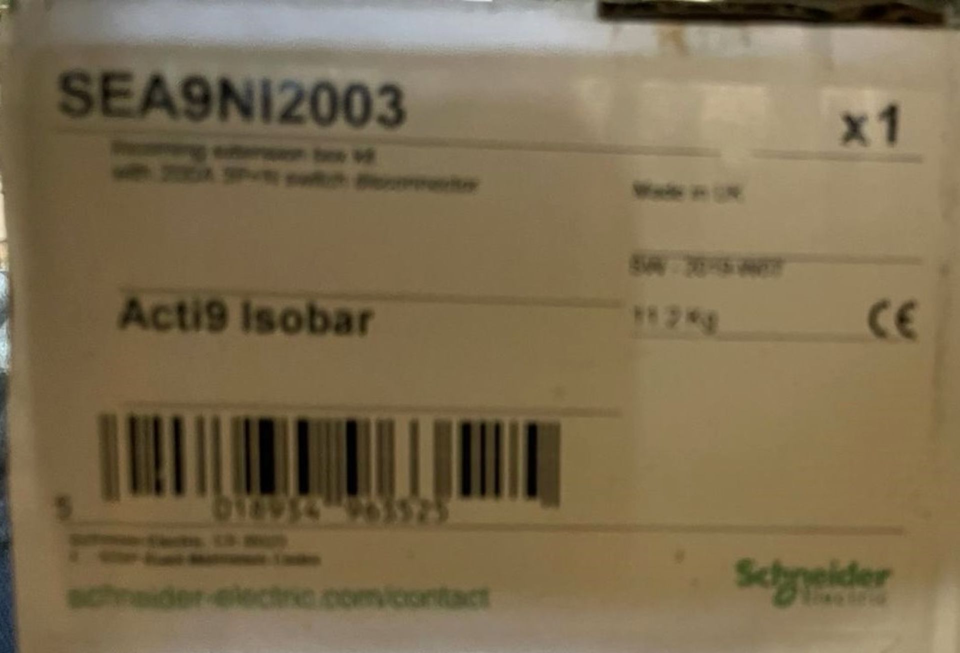 1 x Schneider SEA9NI2003 Acti 9 200 Amp TPN Incomer Main Switch - RRP £589