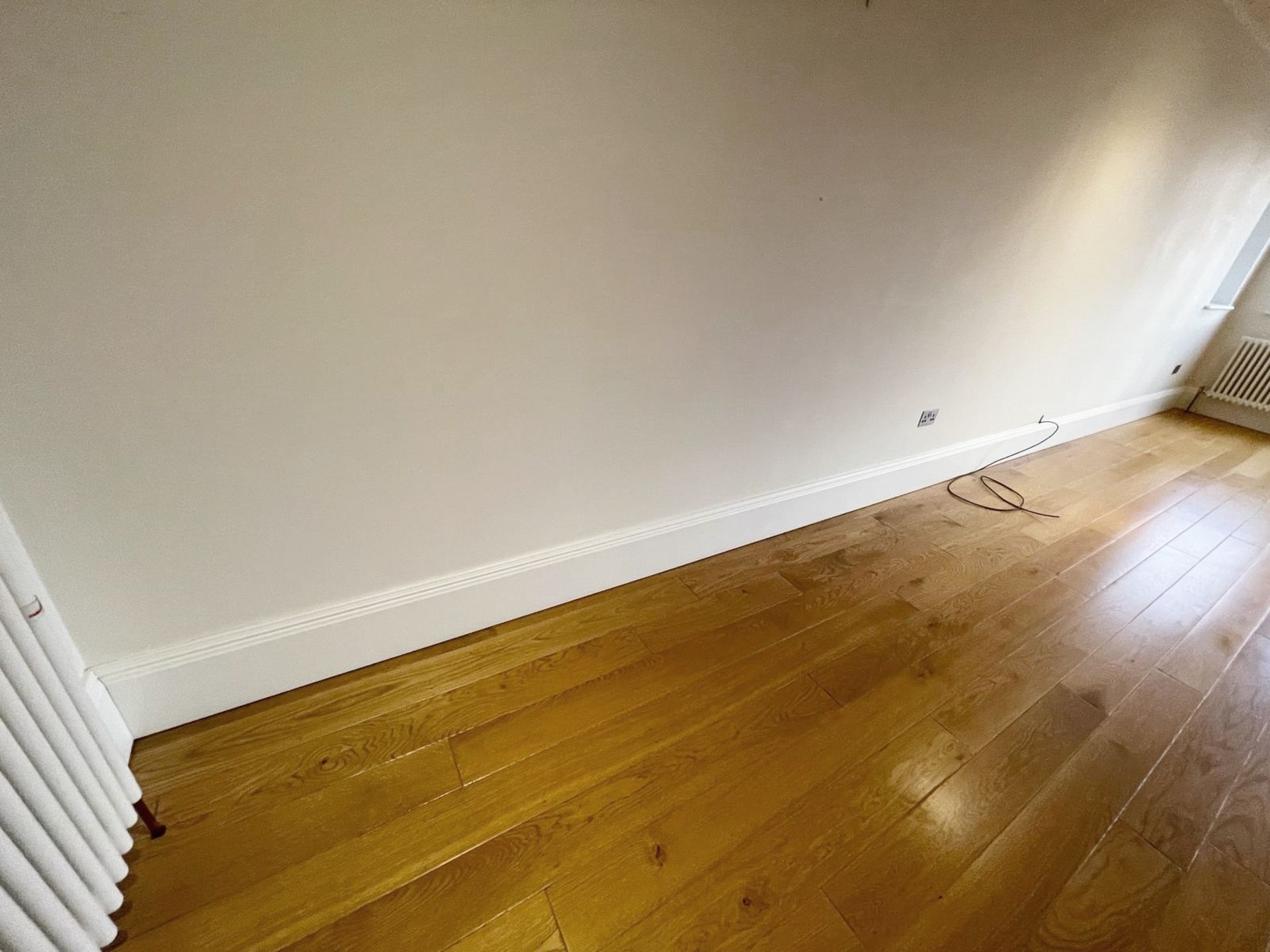 Approximately 15-Metres of Painted Timber Wooden Skirting Boards, To Main Hallway, Height 23cm -