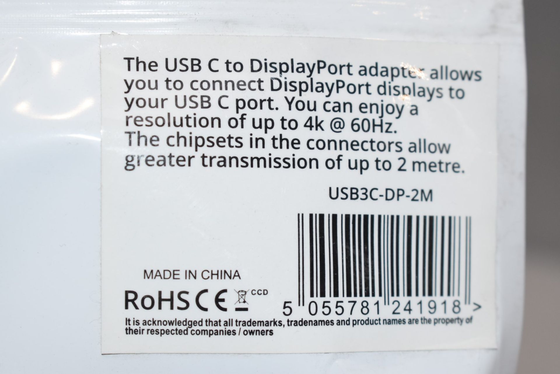 4 x USB C to DisplayPort Display Adaptors - New in Packets - Image 4 of 8
