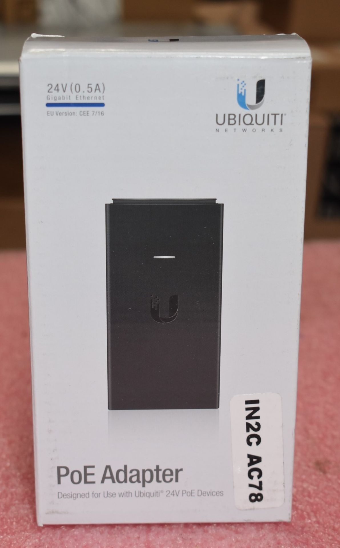 1 x Ubiquiti Gigabit Passive Power Over Ethernet PoE Injector - 24V 0.5A - New Boxed Stock