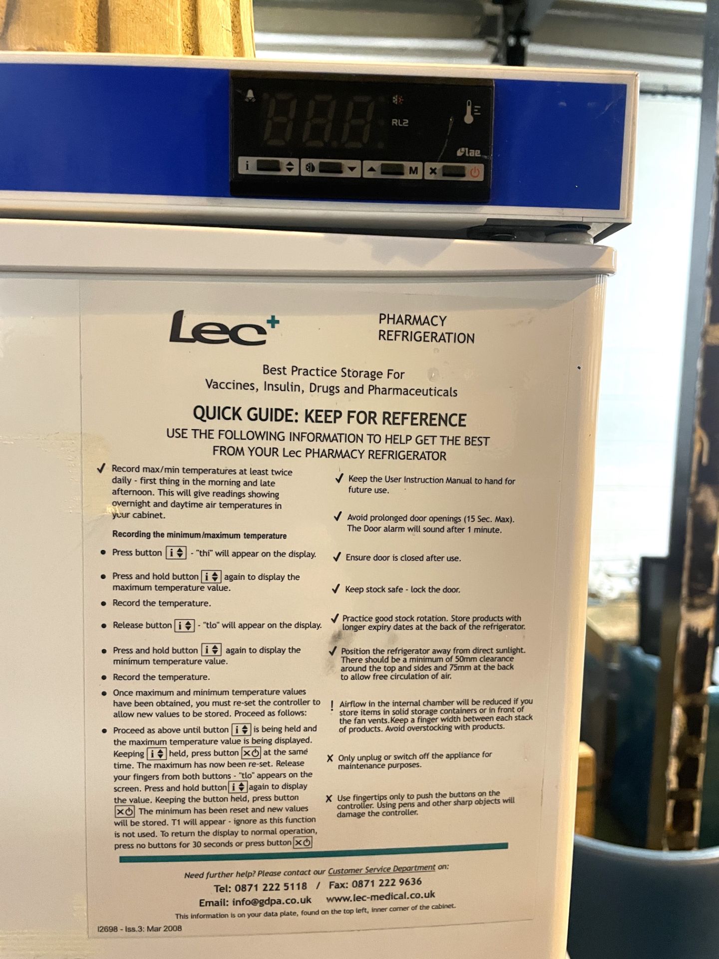 1 x LEC Pharmaceutical Refrigerator - Image 2 of 4