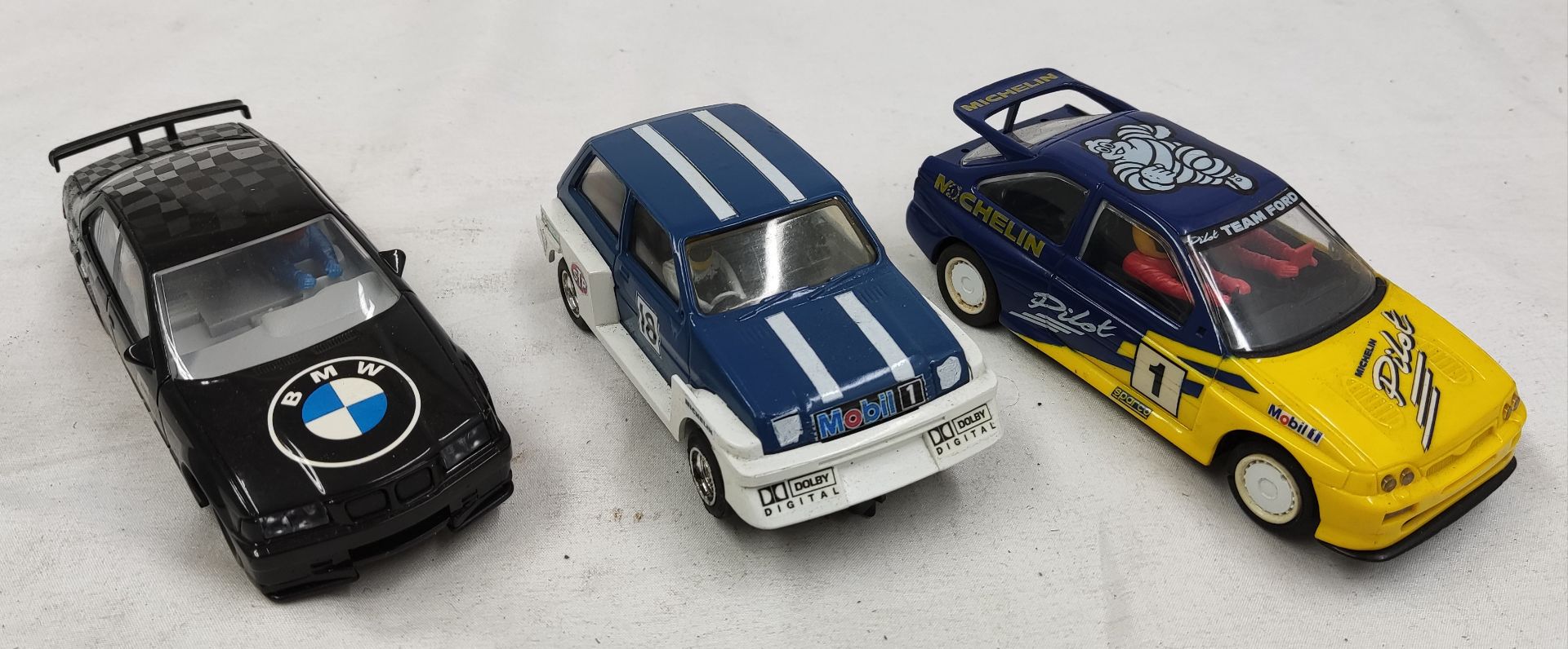 3 x Retro Scalextric Cars - BMW, Metro and Ford - Tested and Working - Used - CL444 - NO VAT ON