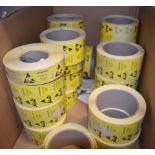 21 x Rolls of 'Attention Observe Precautions for Handling Electrostatic Sensitive Devices